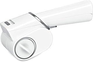 ROMMELSBACHER Multi Reibe MR 6 - herausnehmbare Reibetrommel aus Edelstahl, für Hartkäse, Nüsse, Schokolade & mehr, Power-Akku, weiß