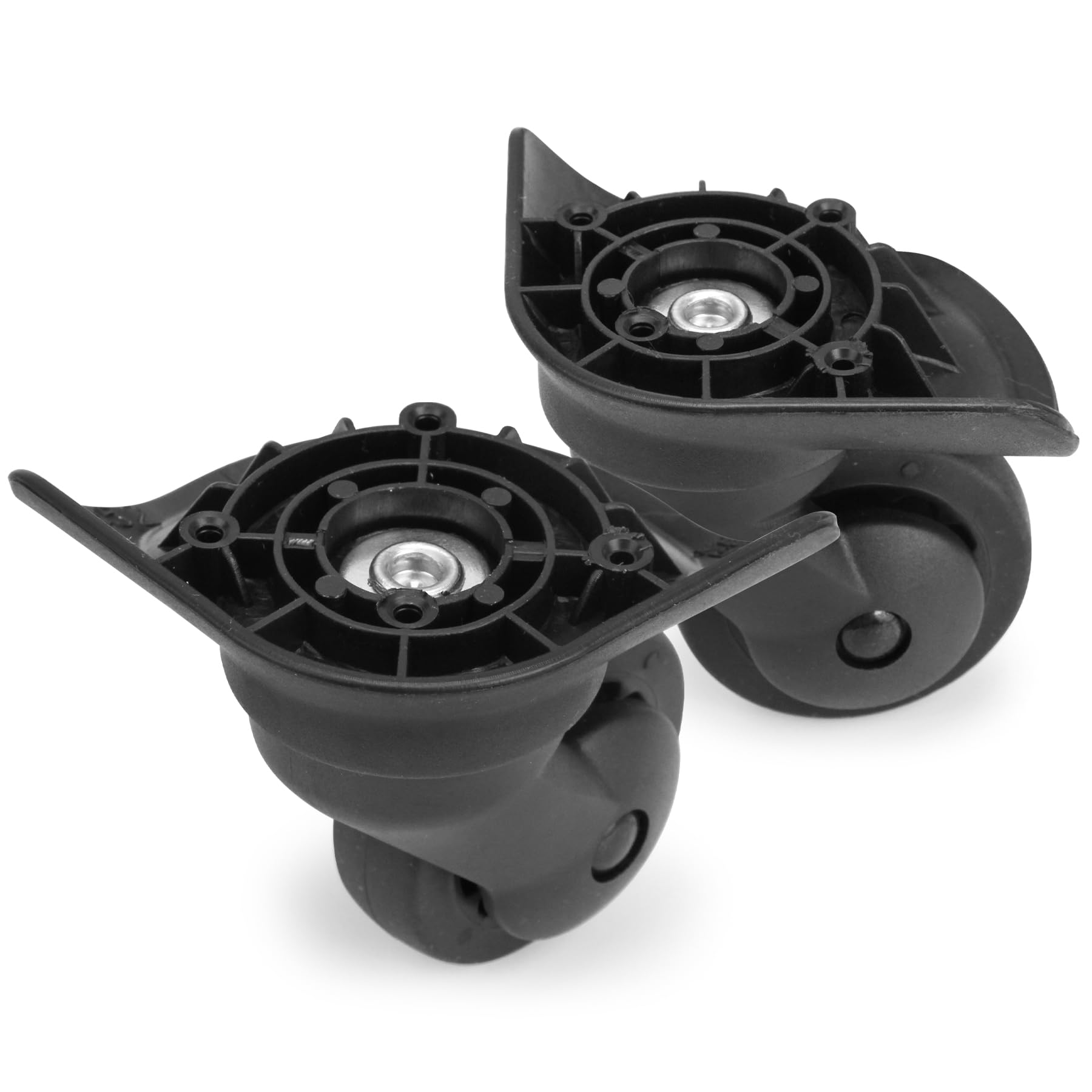 Photo 1 of Domiella 1 Pair Luggage Replacement Swivel Caster Wheels, 360-Degree Rubber Trolley Wheel Kit for Suitcase Repair and Travel, DL076