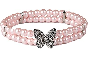 DOGGY PARTON Pink Sparkling Butterfly Neck Piece - M/L