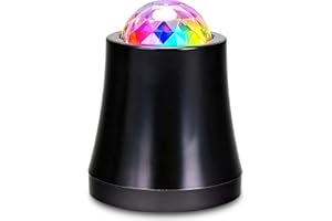 Kulloomii Record Weight Stabilizer with LED Ambient Light - 300g Vinyl Record Clamp with Type-C Cable for Turntable LP, Soft Protective Pad for Vibration | Reduces Wobble & Boost Sound Quality - Black