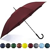 SoulRain 50 Inch Large Stick Umbrella Windproof Automatic Open Oversized J Handle Umbrellas for Men and Women Unbreakable Strong Travel Golf Umbrella