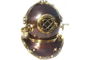 NAGINA INTERNATIONAL Full Size Antique Reproduction U.S. Navy Mark V Brass Diving Helmet