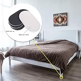Ezprotekt 8 Pcs Reusable Oval Carpet Furniture Sliders Beiges view 2