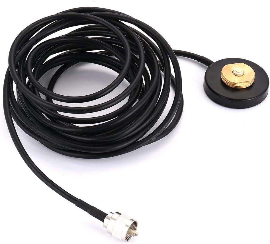 TAOHOU NMO Mount Magnetic base for Car Bus Taxi Mobile Radio Antenna W/5M Cable black