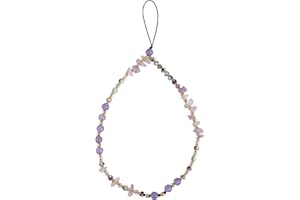 BettDecor Aesthetic Phone Charm - Natural Quartz & Miyuki Seed Beads Phone Chain Strap - Durable, Versatile, & Stylish Phone Wrist Strap for Personal Items