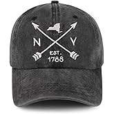 US, Texas, New York, California Hat for Men Women, Adjustable Cotton Embroidered Baseball Cap