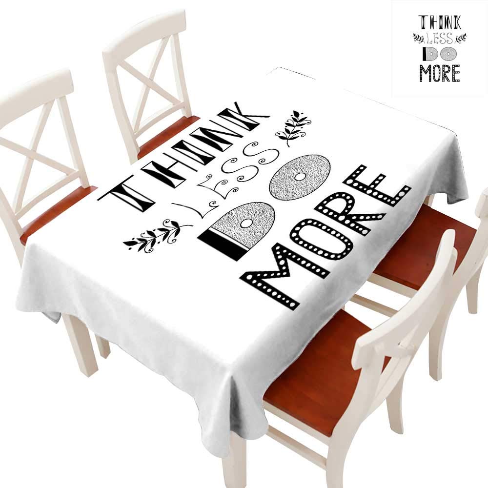 Amazon Com Motivational Rectangle Tablecloth Monochrome