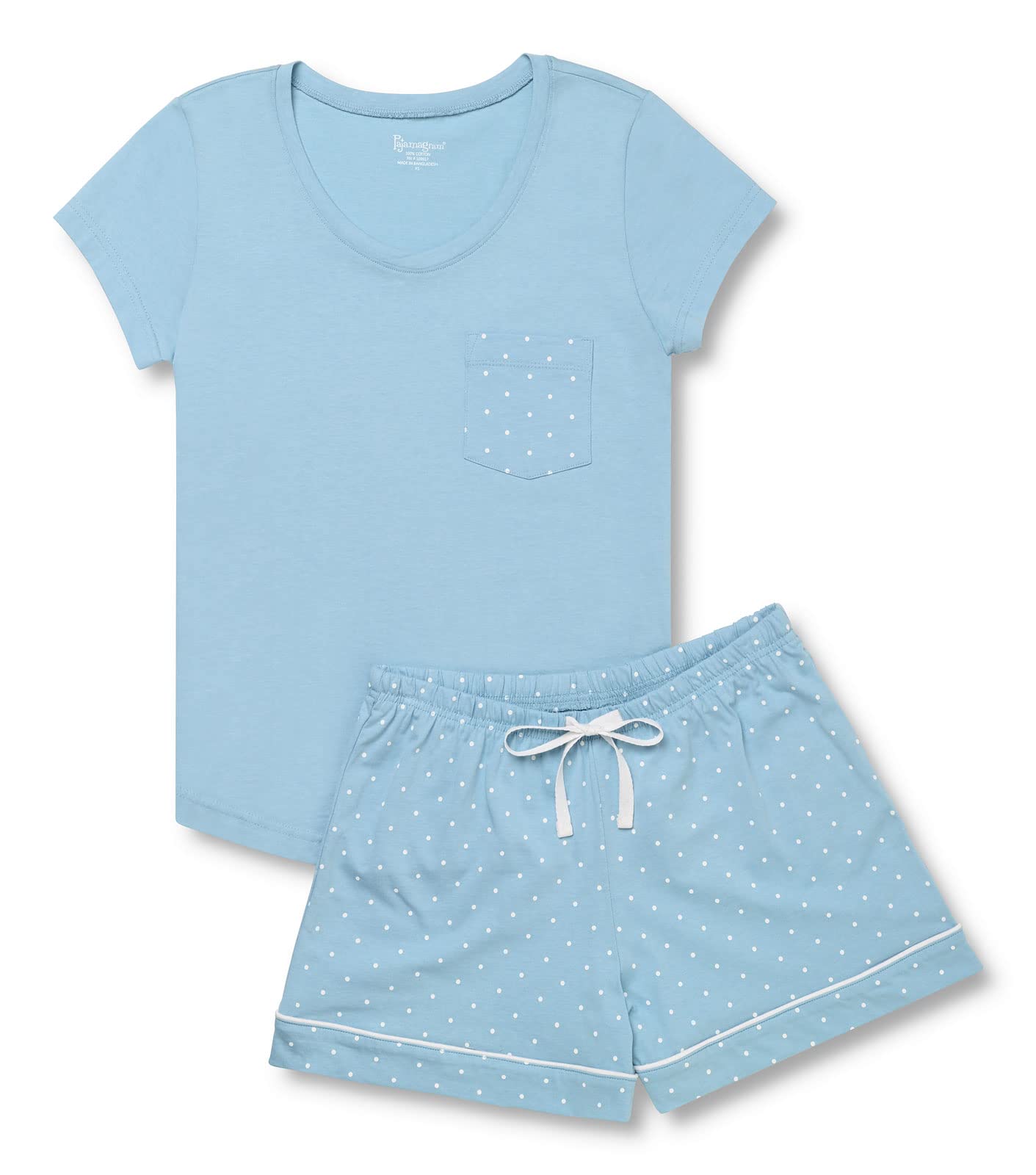 PajamaGram Pajama Shorts For Women - Womans PJs, Light Blue, XL Image