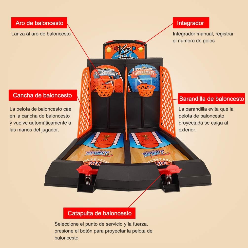VGEBY1 Basketball Desktop Toy, Kids Basketball Tabletop Game Shooting Catapult Toy Set for Children Adult Game - Image 3