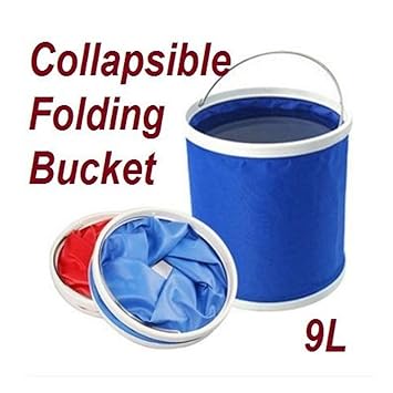 Saiyam 9 L Portable Folding Water Bucket for Camping, Fishing, Boating Collapsible Foldable Bucket
