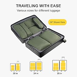LEVEL8 Compression Packing Cubes for Suitcase, 6