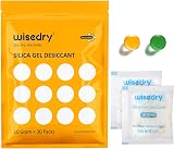 wisedry Silica Gel Sachets 10g x 30 Packs Humidity Indicator Desiccant
