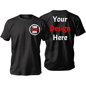 Custom T Shirts Design Your Own Bulk Customized T Shirts Unisex Personalized T Shirts Tee Add Text Logo/Photo/Image