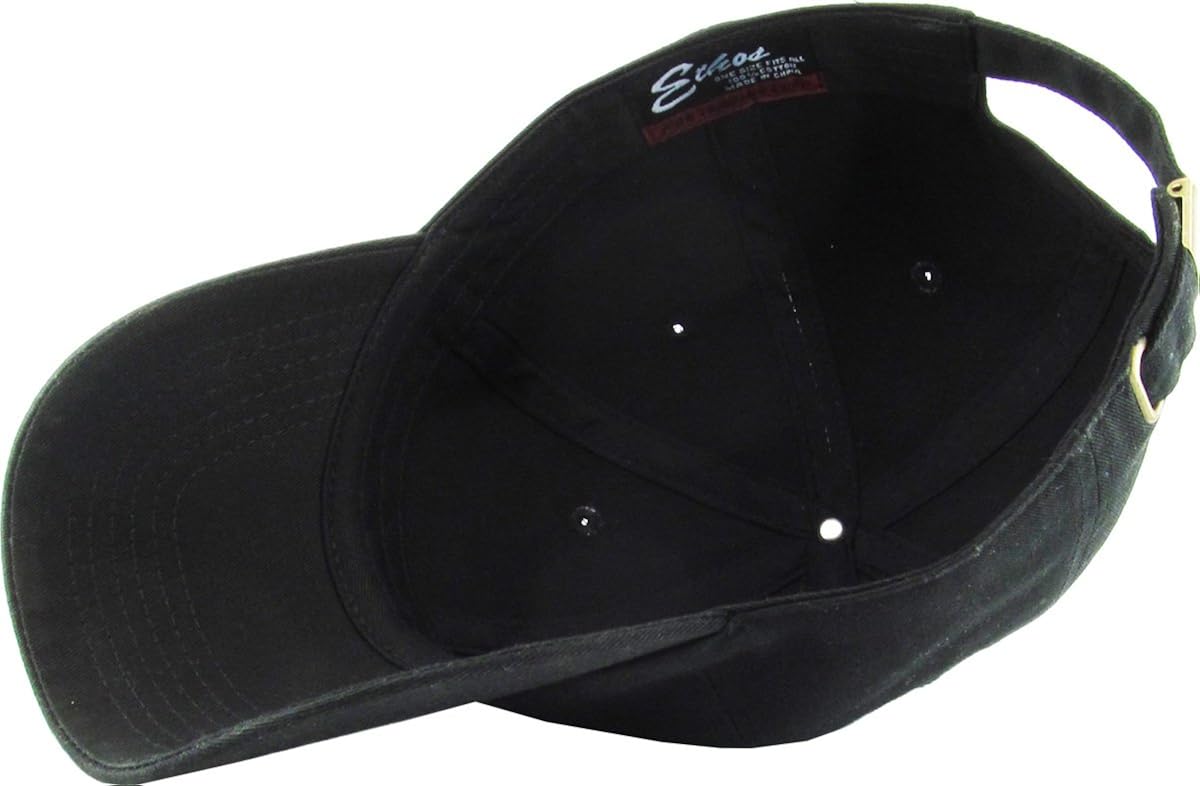 KB-Low BLK Classic Cotton Dad Hat Adjustable Plain Cap. Polo Style Low Profile (Unstructured) (Classic) Black Adjustable: Clothing
