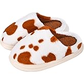 Jieertop Fuzzy Plush Slippers for Women Men, Non-Slip Fluffy Winter House Shoes, Indoor Soft Warm Faux Fur Lining Bedroom Slides
