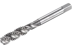 uxcell Spiral Flute Threading Tap 5/16-18 UNC, HSS (High Speed Steel) Uncoated Machine Thread Screw Tap 3 Flutes Tapping Tool