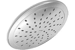 Moen Chrome Bathroom 8-Inch Wide Fixed Rainfall Showerhead, 6345