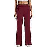 SEAJOJO Dress Pants Women High Waisted, Straight Business Casual Trousers Stretchy Work Slacks with Pockets
