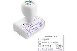 WAHXIAOSW Happy Teacher Checkbox Stamps - Easy Grading, Improved Efficiency - Purple