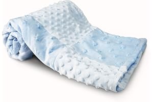 Bemaystar Baby Blanket – Receiving Blanket Blue and White 75x100cm for Newborns Nursery – Soft Swaddle Doudou Bebe Toddler Bl