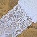 Laribbons 3 inch Floral Elastic Lace Trim, Solid Lace Fabric for Craft - 10 Yard (White)