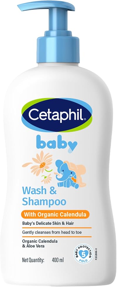Cetaphil Baby Wash & Shampoo with Organic Calendula 13.5 Fl Oz