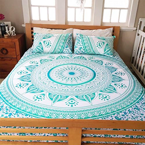 Handloom House King Indian Duvet Doona Cover Comforter Mandala Hippie Bohemian King Quilt Cover Art