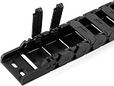 QWORK Black Plastic Cable Drag Chain 15x30mm for CNC Machine Tool Wire Carrier view 2