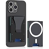 Hsypti for Magsafe Wallet, Slim Wallet for Men with Money Clip, Metal Card Holder with RFID Blocking, Minimalist Magnetic Phone Wallets Compatible with iPhone 17/16/15/14/13/12 Series