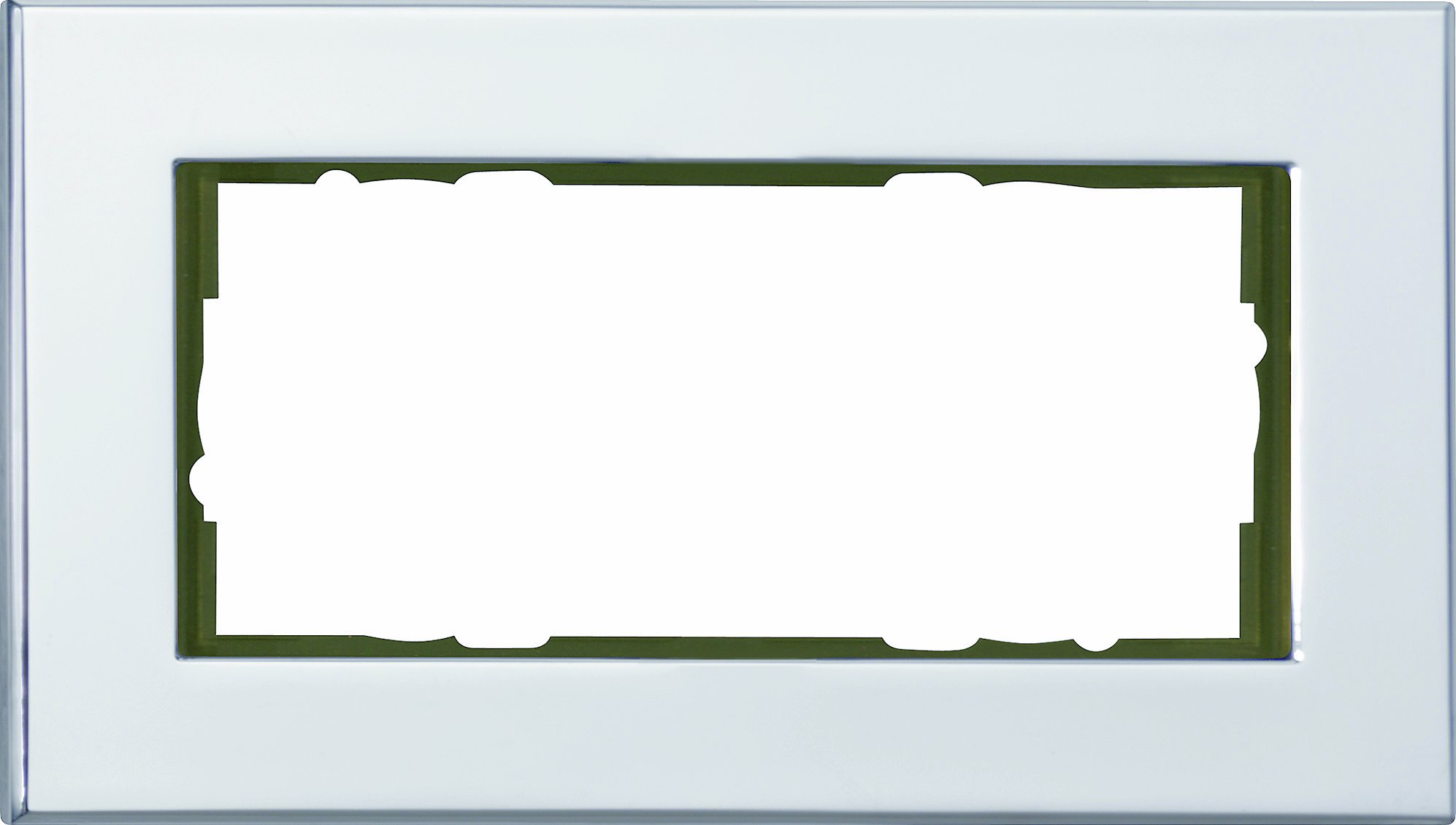 Gira 100210 Cover Frame 2 Way Without Middle Partition Esprit Chrome