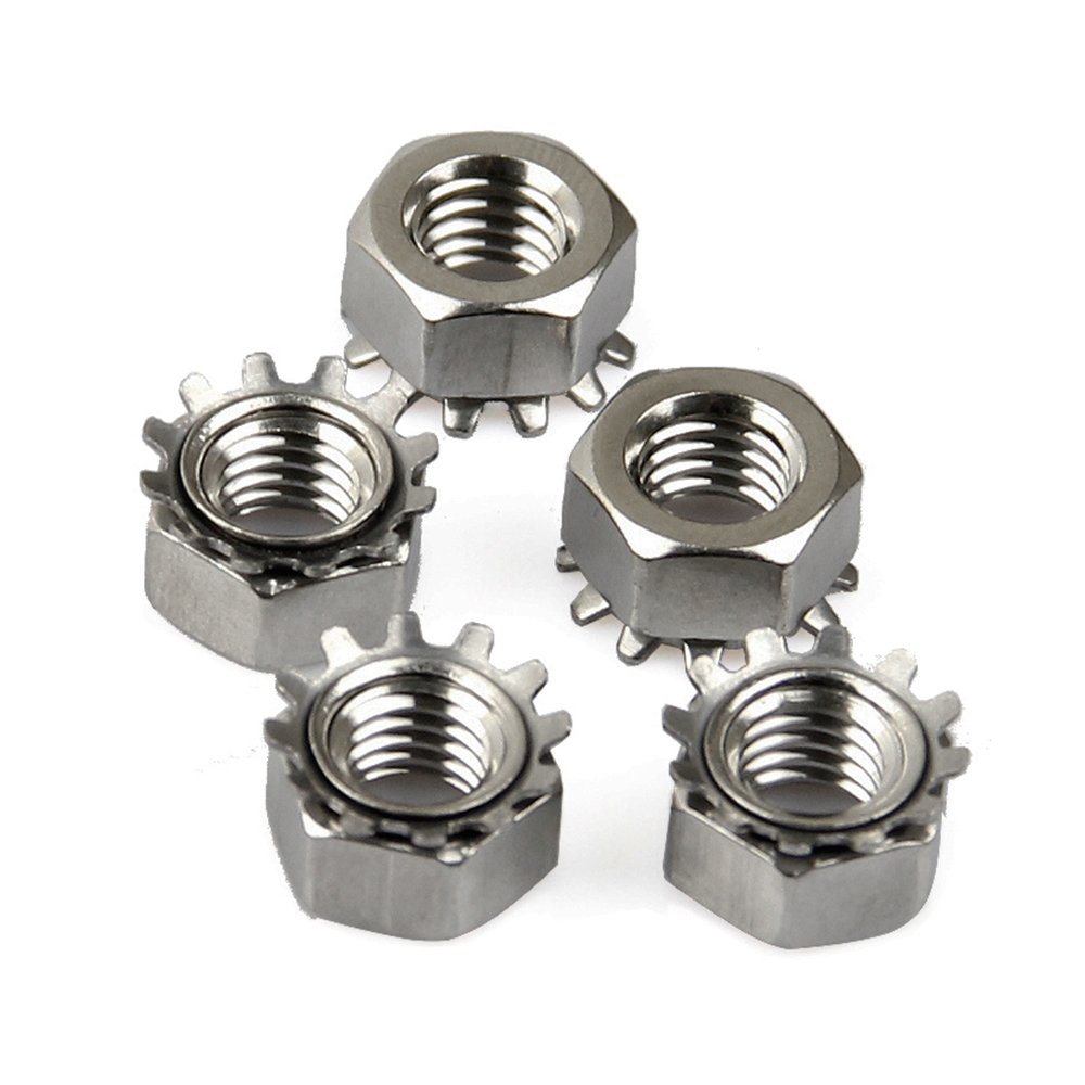 440 Stainless Steel Locknuts with ExternalTooth Lock Washer,100pieces,Kep Nut tillescenter