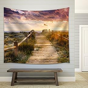Sunset Beach Near Almeria. Cabo De Gata Nijar Natural Park, AlmeríA. Spain. Andalusia - Fabric Wall Tapestry Home Decor - 51x60 inches