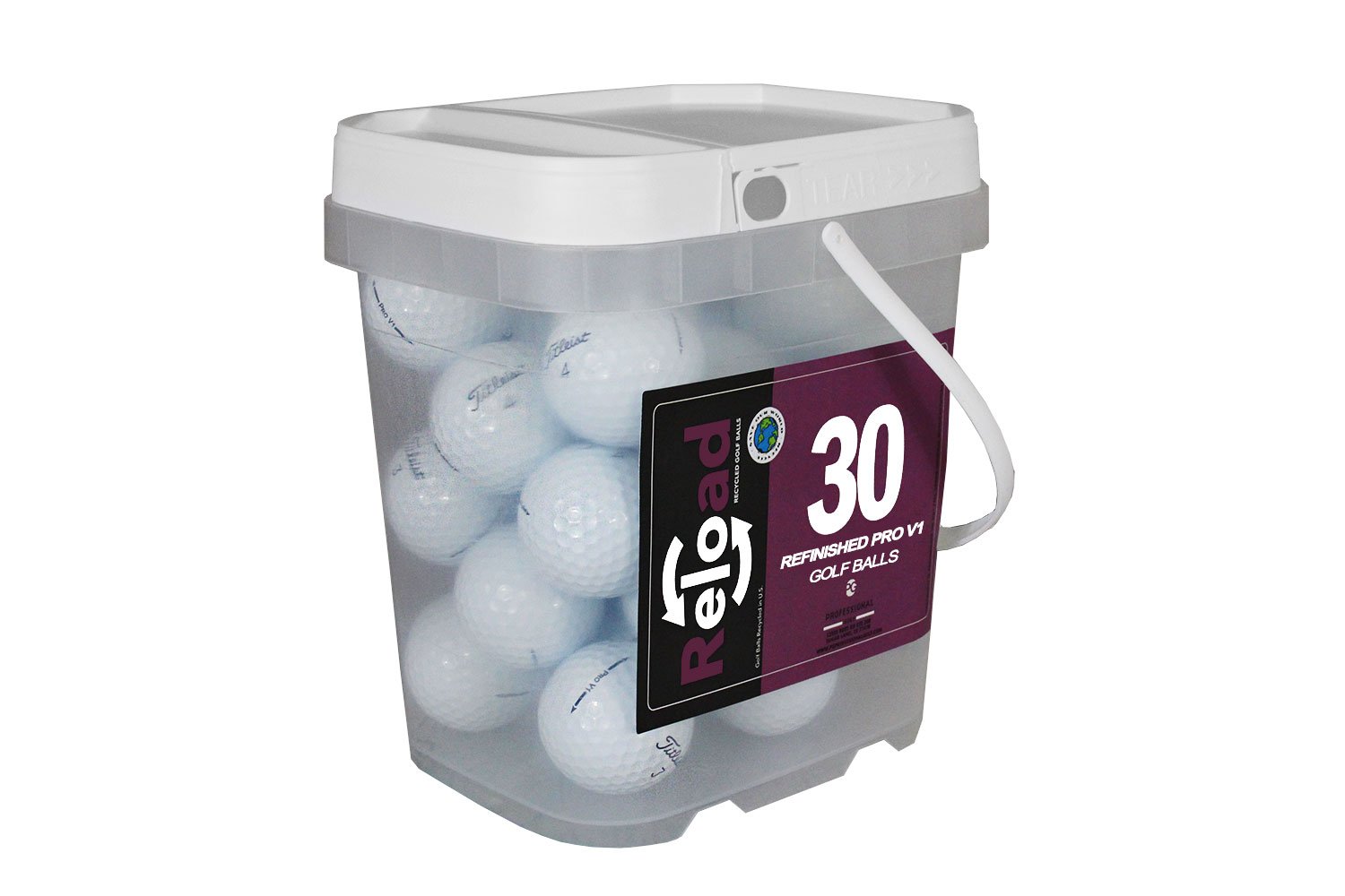 Titleist Reload Recycled Golf Balls Pro v1 Renewed Golf Balls (30 Pack)