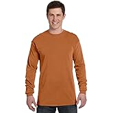 Comfort Colors Men 's Ringspun Garment-Dyed Long-Sleeve T-Shirt , Yam,XX-Large