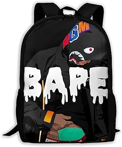 Shark Pattern Ape Blood Backpack For School Travel Laptop Daypack 3d Print Bag For Men 1