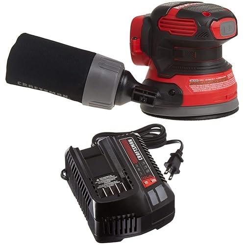 CRAFTSMAN V20 Random Orbit Sander with Fast Charger, Battery Sold