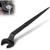 ElaraBerry Heavy Duty Construction Spud Wrench, 1-1/4" Nominal Opening for 3/4" Bolt US Heavy Hex Nut, Industrial Open-End Alignment Wrench Forged Steel Ironworker Tool for Construction Industrial Use