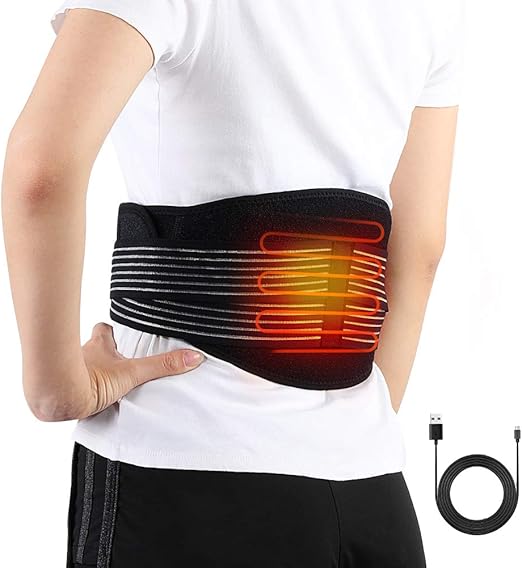 Haofy Electric Heating Waist Belt Wrap, Lower Back Waist Heating Belt