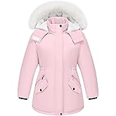WULFUL Girl’s Winter Parka Coat Long Waterproof Warm Fleece Puffer Jacket