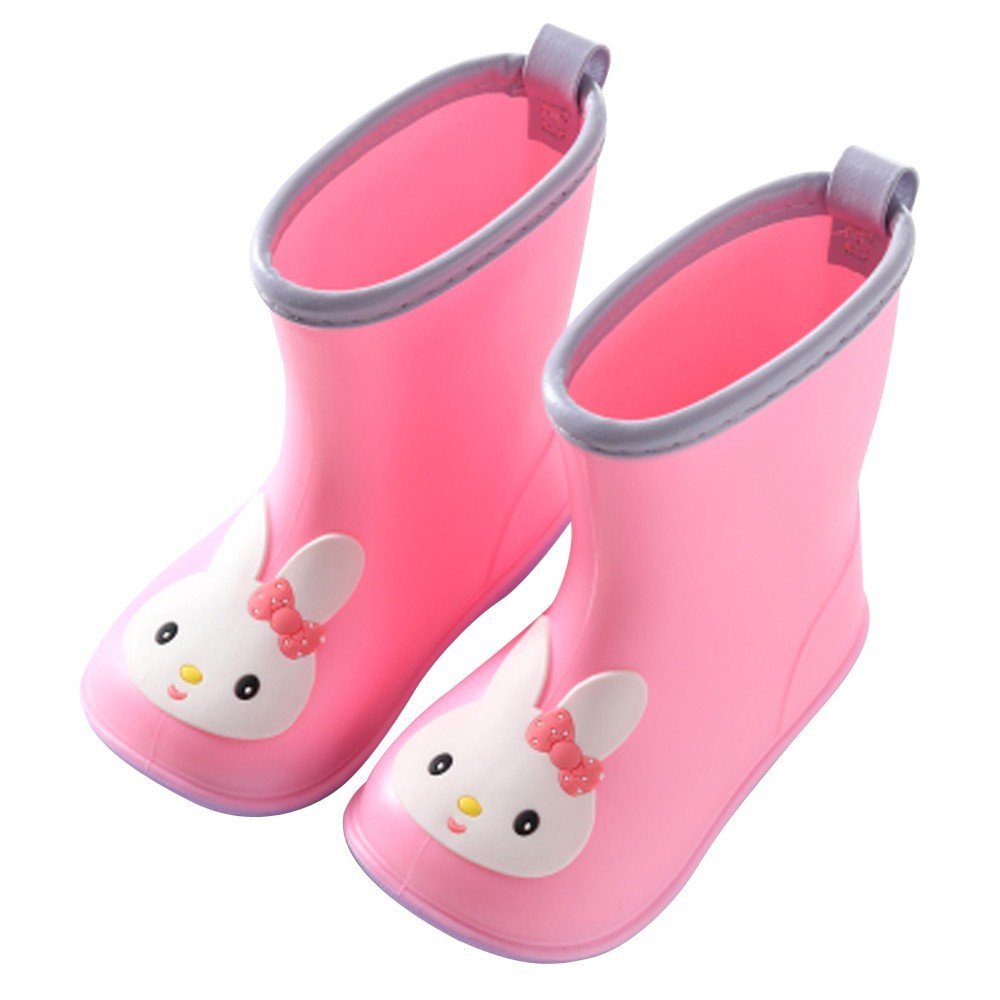 Saihui Infant Toddler Wellies Kids Children Baby Cartoon Yellow Duck Rubber Waterproof Rainboots Rain Shoes for Kids Boys Girls