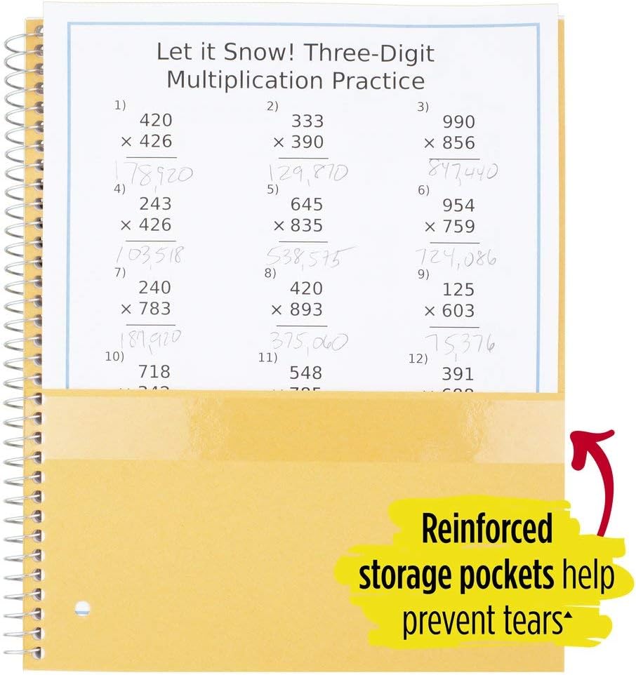 Five Star Spiral Notebooks, 1 Subject, Wide Ruled Paper, 100 Sheets, 10-1/2" x 8", Assorted Colors, 6 Pack (38042): Office Products