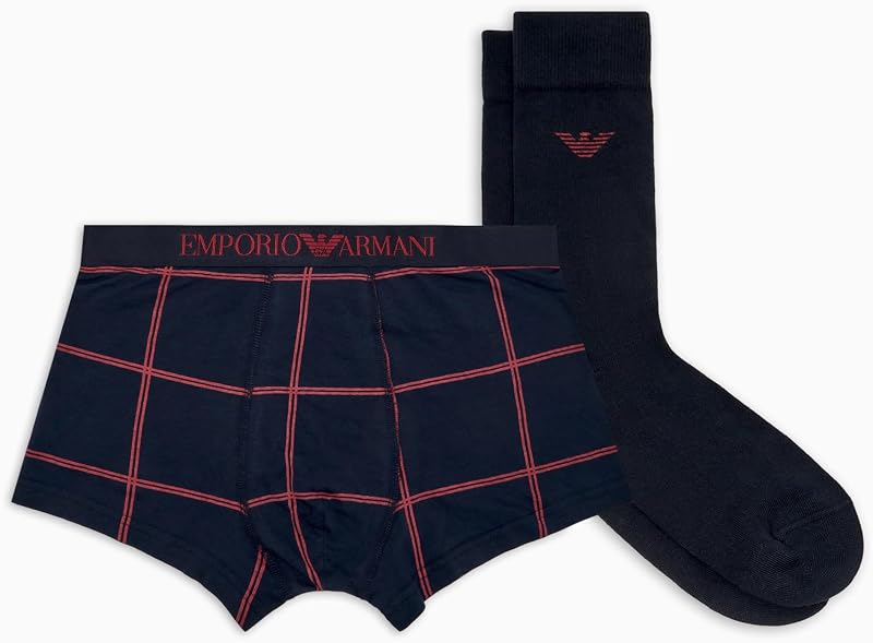 Coffret Cadeau pour Homme avec Short + Chaussettes, Bleu, S, Bleu, S