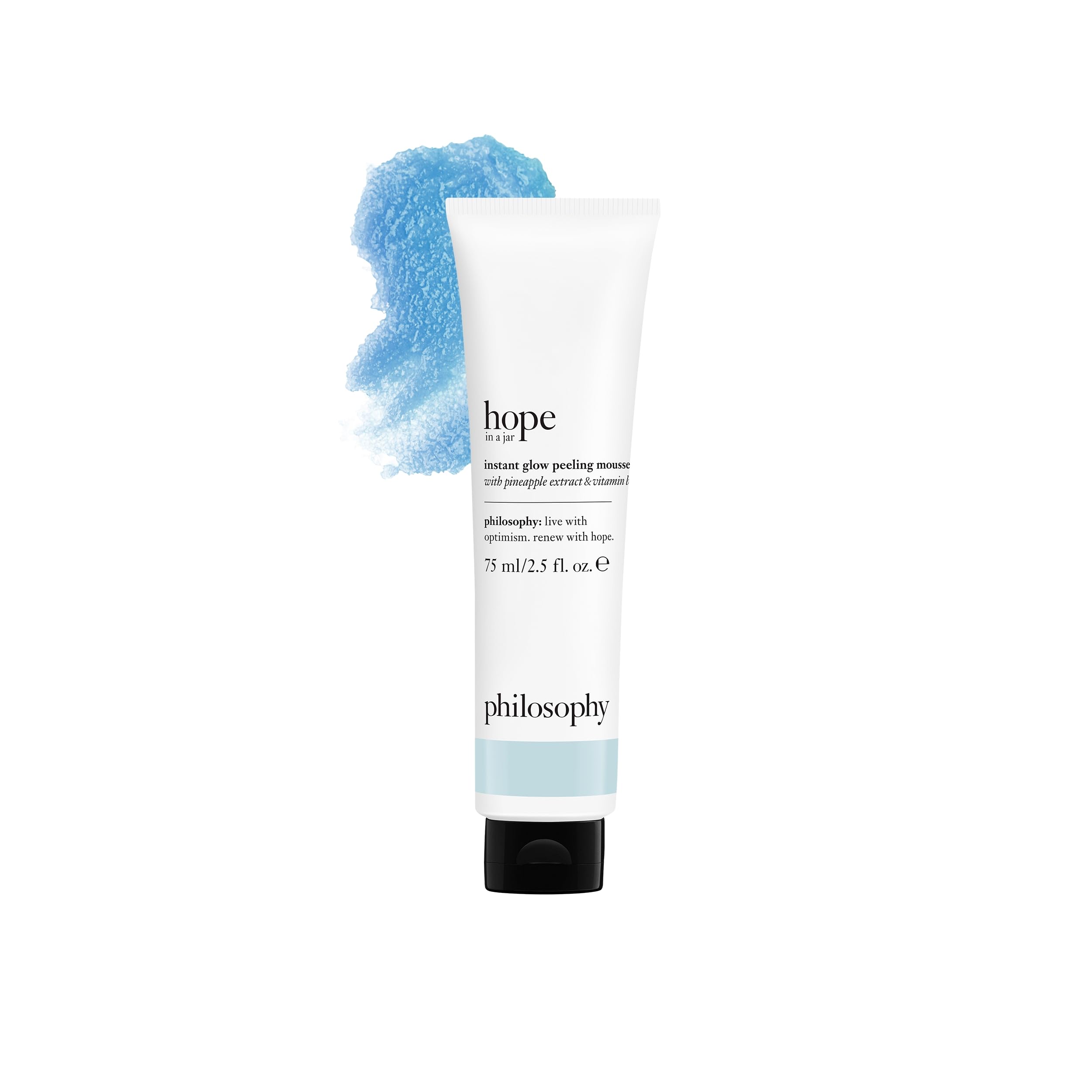 philosophy hope in a jar instant glow peeling mousse - with pineapple extract & witch hazel delivers instantly glowing skin and even texture through exfoliation and enzymatic complex - 2.5 fl oz
