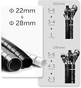 shinfly Cable Tidy Sleeve 10m 22/28mm Wire Organizer with Clip Black view 2