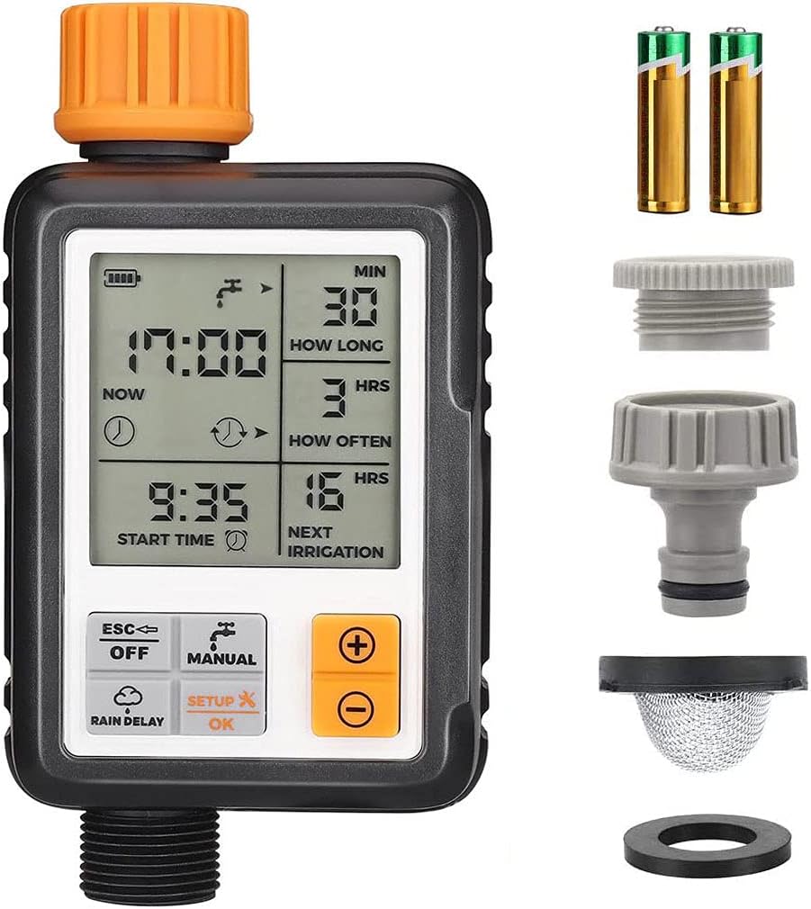 Johgee Temporizador De Riego Automatico Jardin El Acoplamiento De Grifo De Agua Y Son Aplicables Programa De Memoria Permanente Programador De Riego Automatico Con Pantalla 3 Lcd Amazon Es Bricolaje Y Herramientas