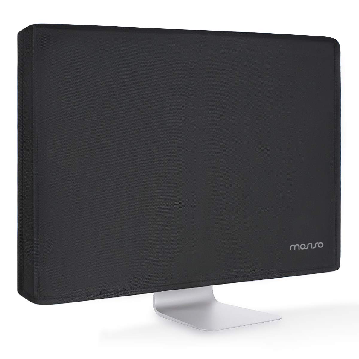 MOSISO Monitor Dust Cover 26, 27, 28, 29 Inch Anti-Static Polyester LCD/LED/HD Panel Case Screen Display Protective Sleeve Compatible with 26-29 Inch iMac, PC, Desktop Computer and TV, Black