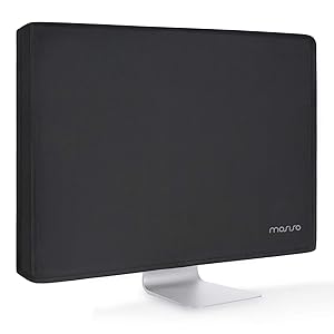 MOSISO Monitor Dust Cover 26, 27, 28, 29 Inch Anti-Static Polyester LCD/LED/HD Panel Case Screen Display Protective Sleeve Compatible with 26-29 Inch iMac, PC, Desktop Computer and TV, Black