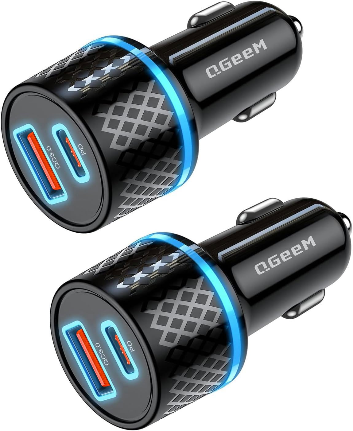 Photo 1 of QGeeM USB C Car Charger Adapter, 2Pack 91W Fast Charging Cigarette Lighter Charger with PD3.0, USB Type-C Phone Charger Compatible for iPhone 15 14 13 Pro MAX,iPad Pro,Galaxy S24 S23 S22 and More.