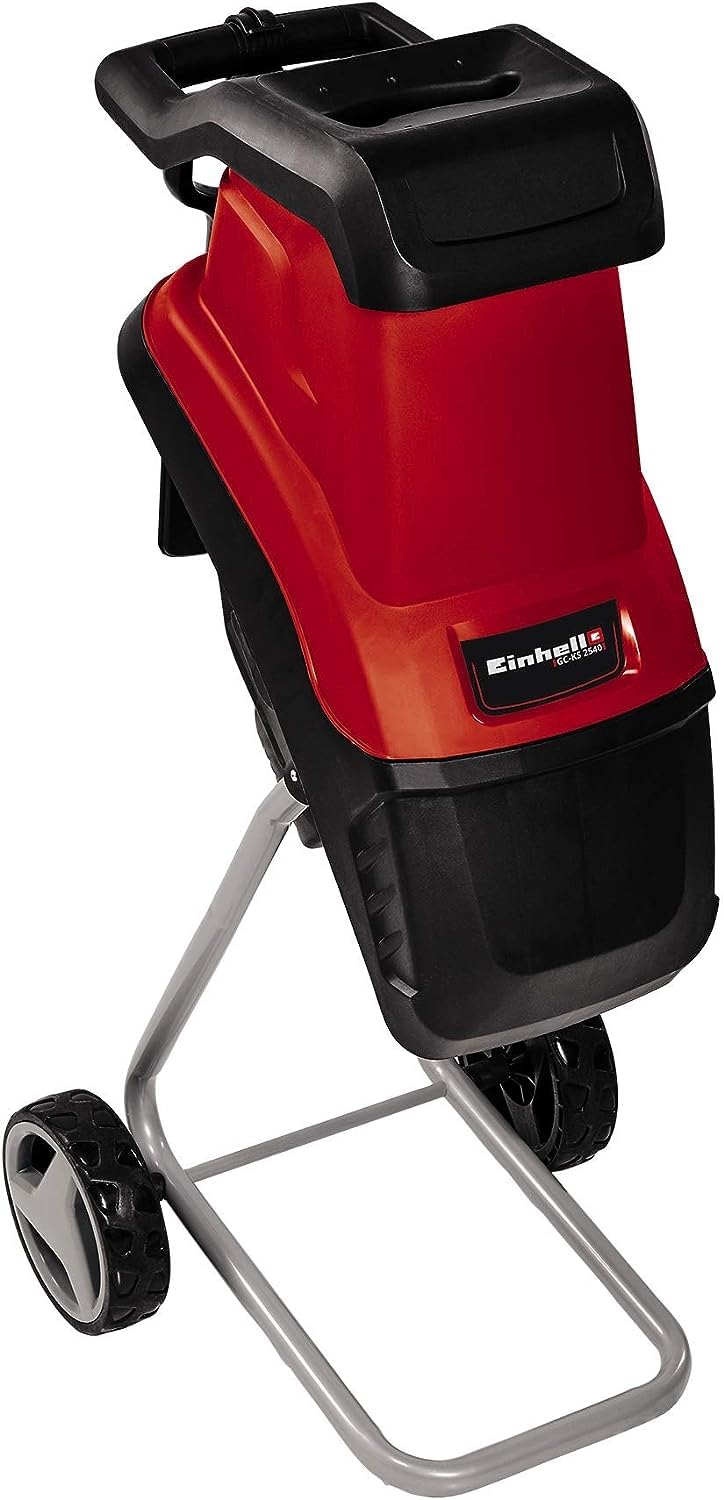 Einhell GC-KS 2540 Electric Garden Shredder - Reversible Steel Blades, Large Funnel Opening, Safety Shut-Off - 2500W Garden Mulcher for Leaves and Branches with Debris Bag