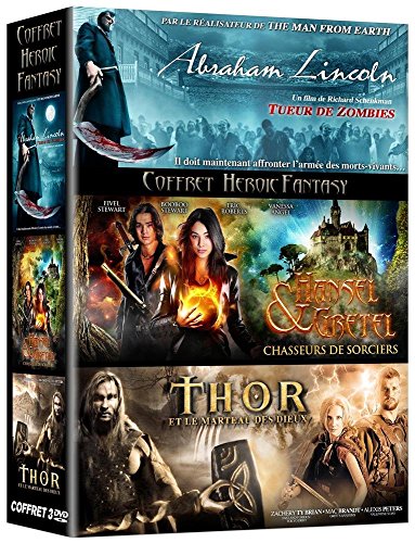 Coffret Heroic Fantasy : Abraham Lincoln, Tueur De Zombies + Hansel Et Gretel : Chasseurs De Sorciers + Thor Et Le Marteau Des Dieux - Pack